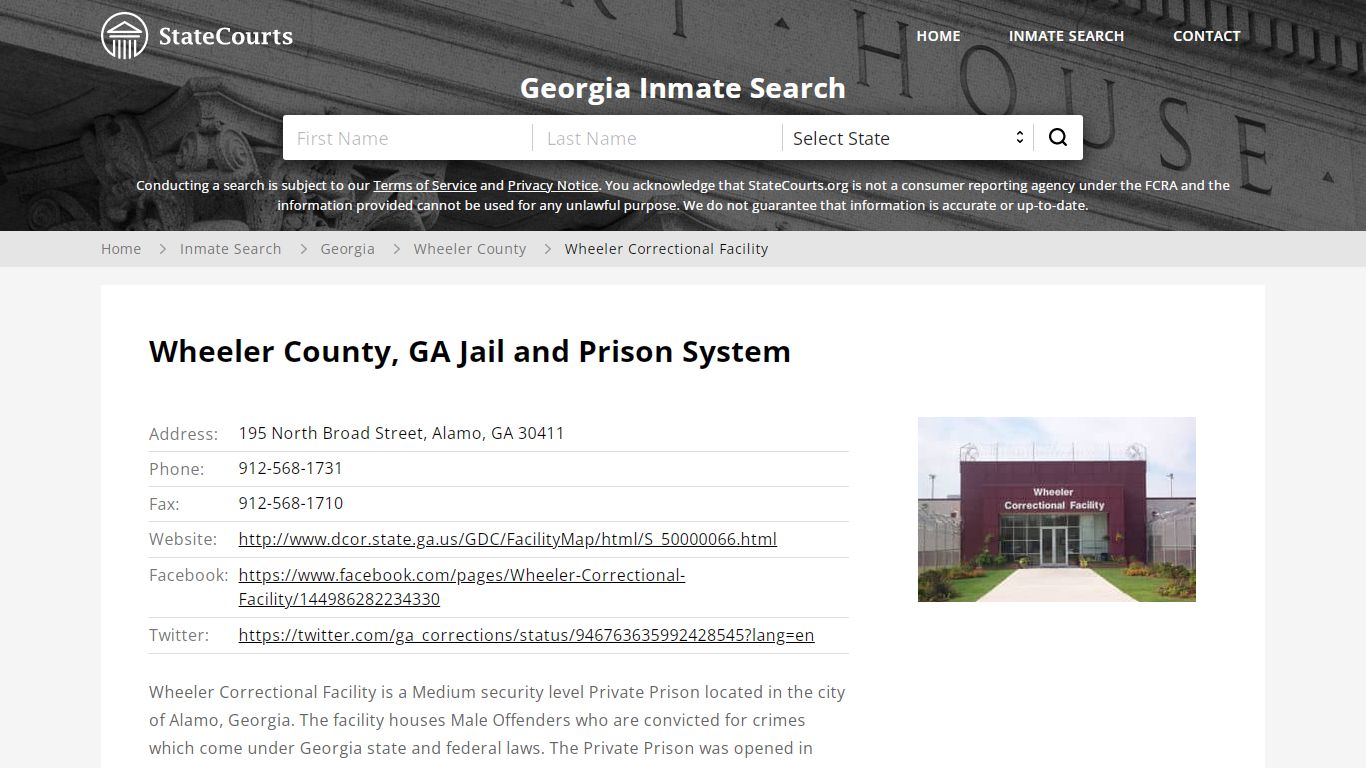 Wheeler Correctional Facility Inmate Records Search ...