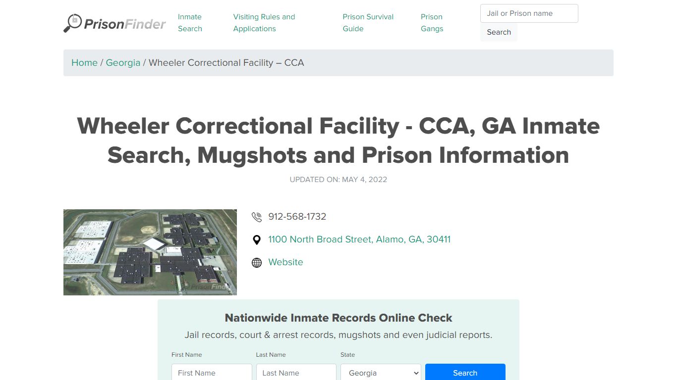 Wheeler Correctional Facility - CCA Inmate Search ...