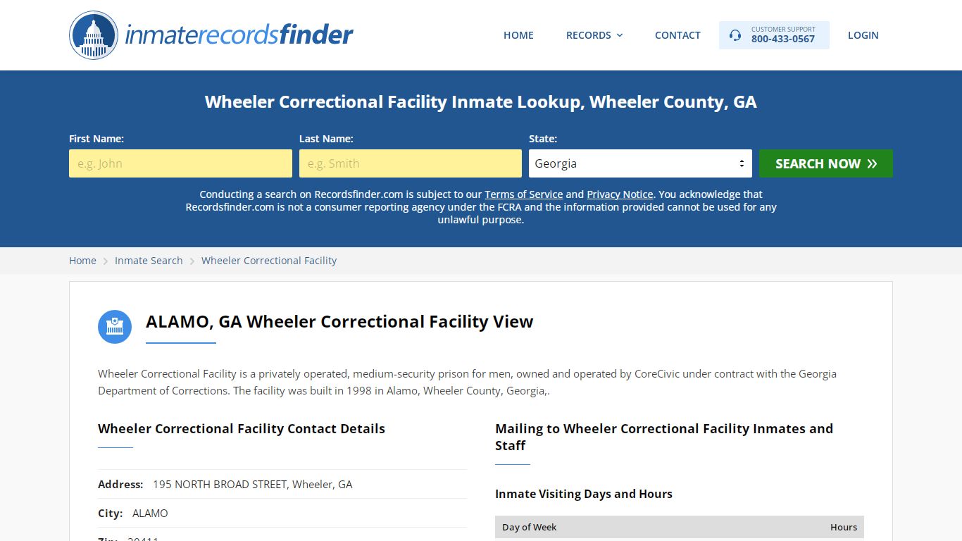 Wheeler Correctional Facility Roster & Inmate Search ...